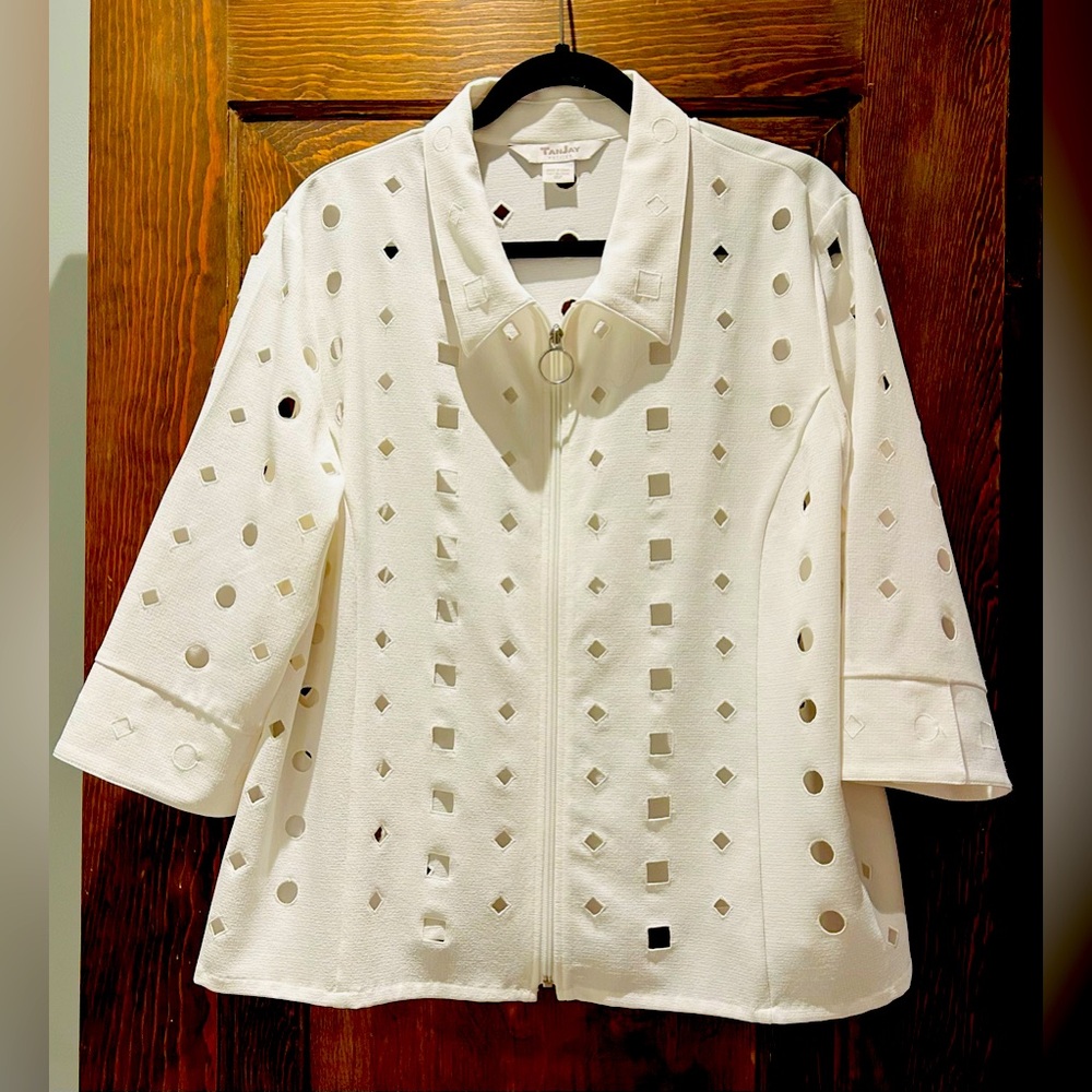 TanJay Geometric Cutout Blazer